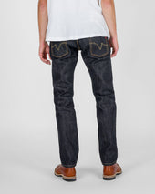 25oz Selvedge Denim Slim Tapered Cut Jeans - Indigo