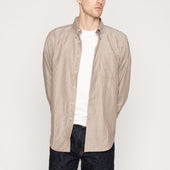 Easy Shirt - Soft Finish Classic Stripe - Taupe