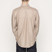 Easy Shirt - Soft Finish Classic Stripe - Taupe