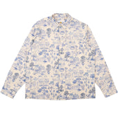 True Shirt - Linen Cats - Blue