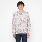 True Shirt - Linen Cats - Blue