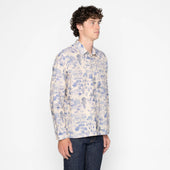 True Shirt - Linen Cats - Blue