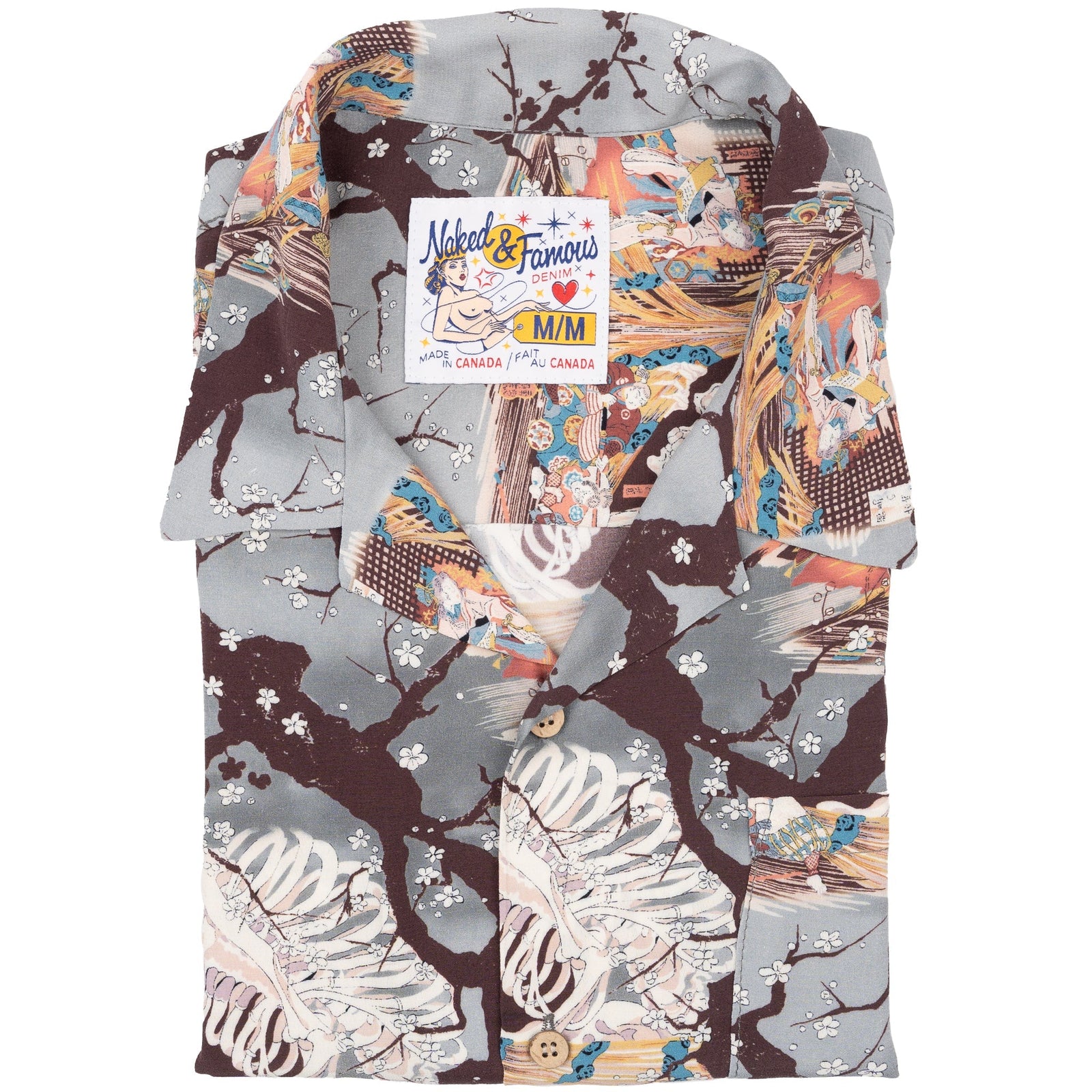 Aloha Shirt Skeletons Pale