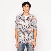 Aloha Shirt - Skeletons - Pale Blue