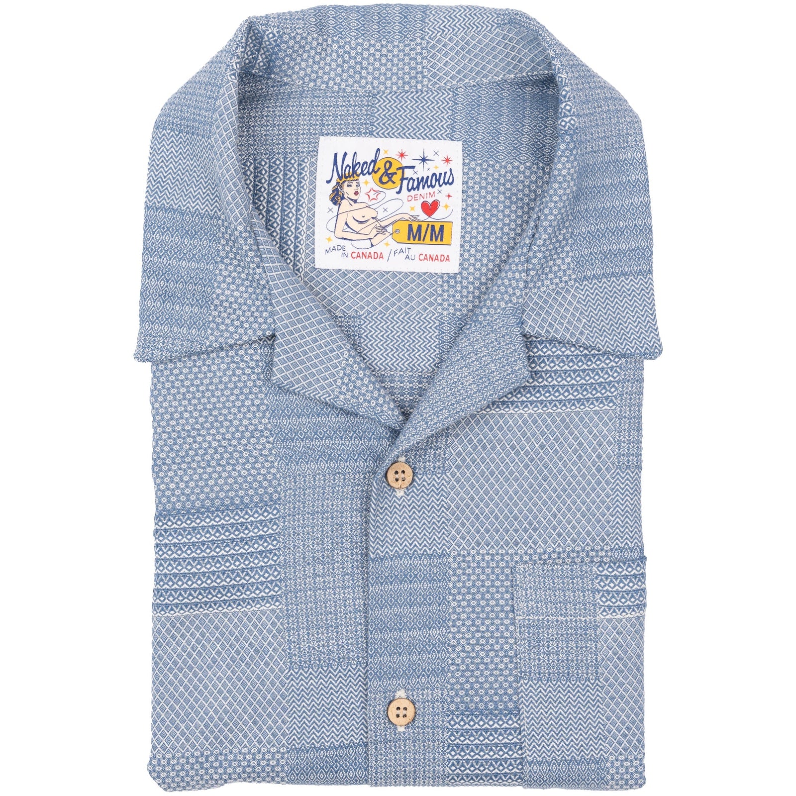 Aloha Shirt Dobby Patchwork Pale