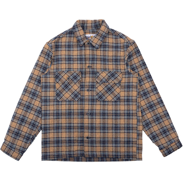 Work Shirt - Triple Twist Yarn Flannel - Blue Beige