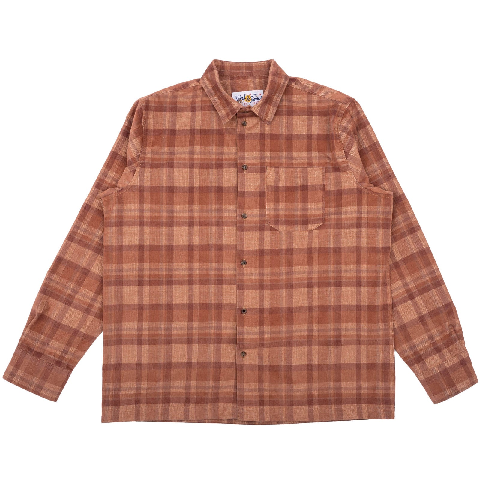 True Shirt Corduroy Shirting Brown Beige