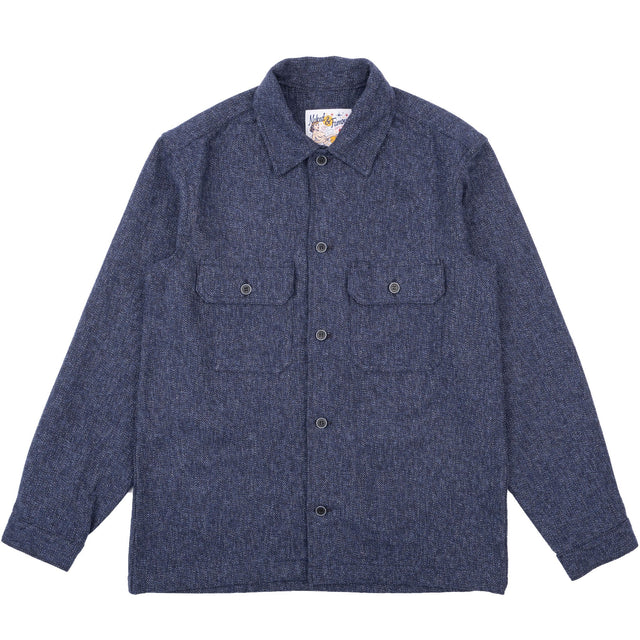 Work Shirt - Herringbone Triple Twist - Indigo