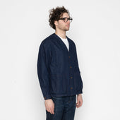 Wise Guy Jacket - Vertical Slub Denim - Indigo