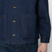 Wise Guy Jacket - Vertical Slub Denim - Indigo