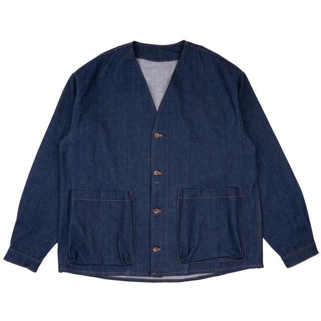 Wise Guy Jacket - Vertical Slub Denim - Indigo