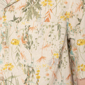 Aloha Shirt - Flowers Painting - Natural