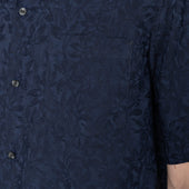 Aloha Shirt - Jungle Jacquard - Navy