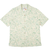 Aloha Shirt - Linen Animals - Green