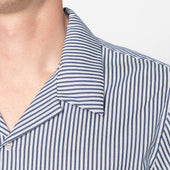 Aloha Shirt - Double Double Stripes - Blue