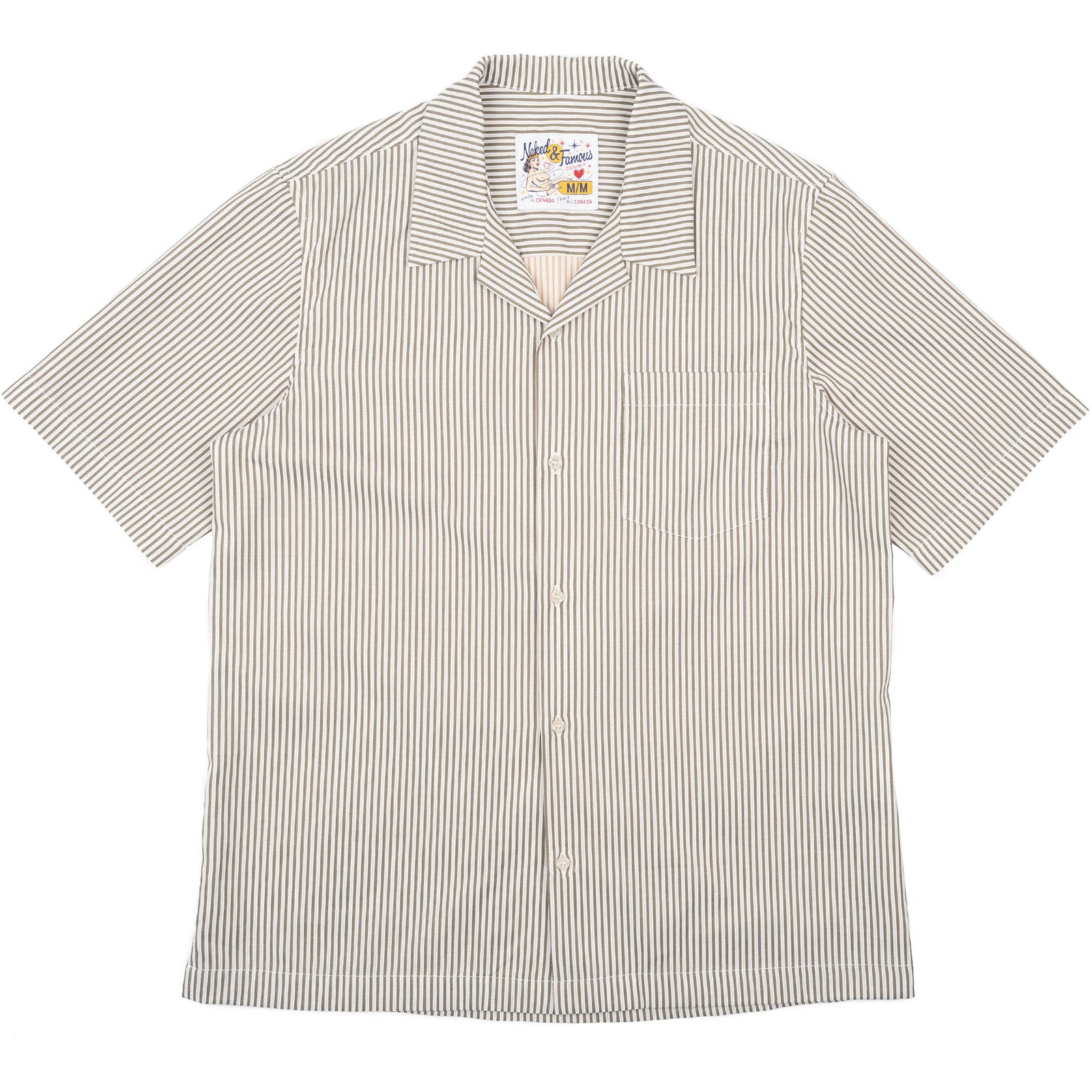 Aloha Shirt Double Double Stripes Green
