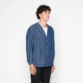 Wise Guy Jacket - Linen Blend Denim - Indigo