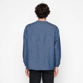 Wise Guy Jacket - Linen Blend Denim - Indigo