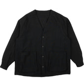 Wise Guy Jacket - Linen Blend Denim - Black