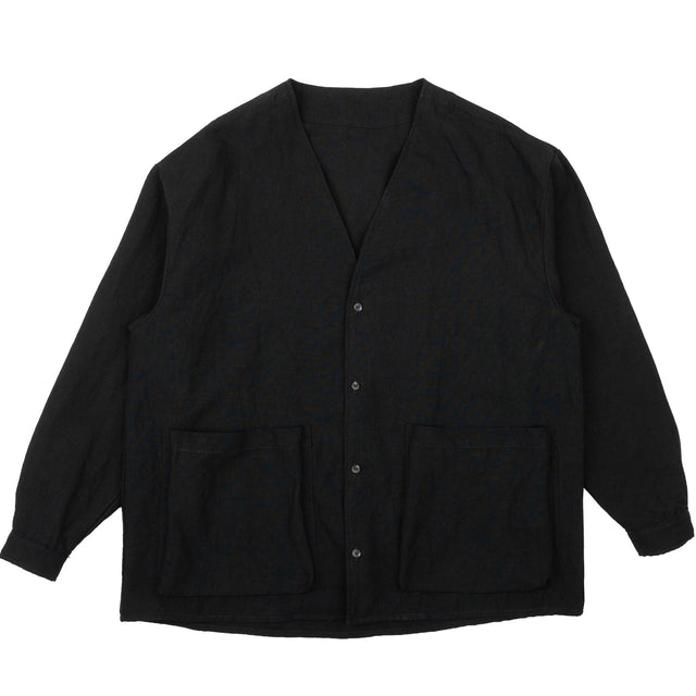 Wise Guy Jacket - Linen Blend Denim - Black