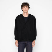 Wise Guy Jacket - Linen Blend Denim - Black