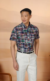 Yellow Madras Patchwork Shirt