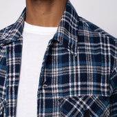 Over Shirt Triple Yarn Twill Check Brush