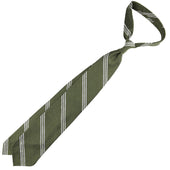 Triple Bar Soft Shantung Silk Tie Hand Rolled