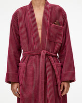 Botanico Striped Velour Robe