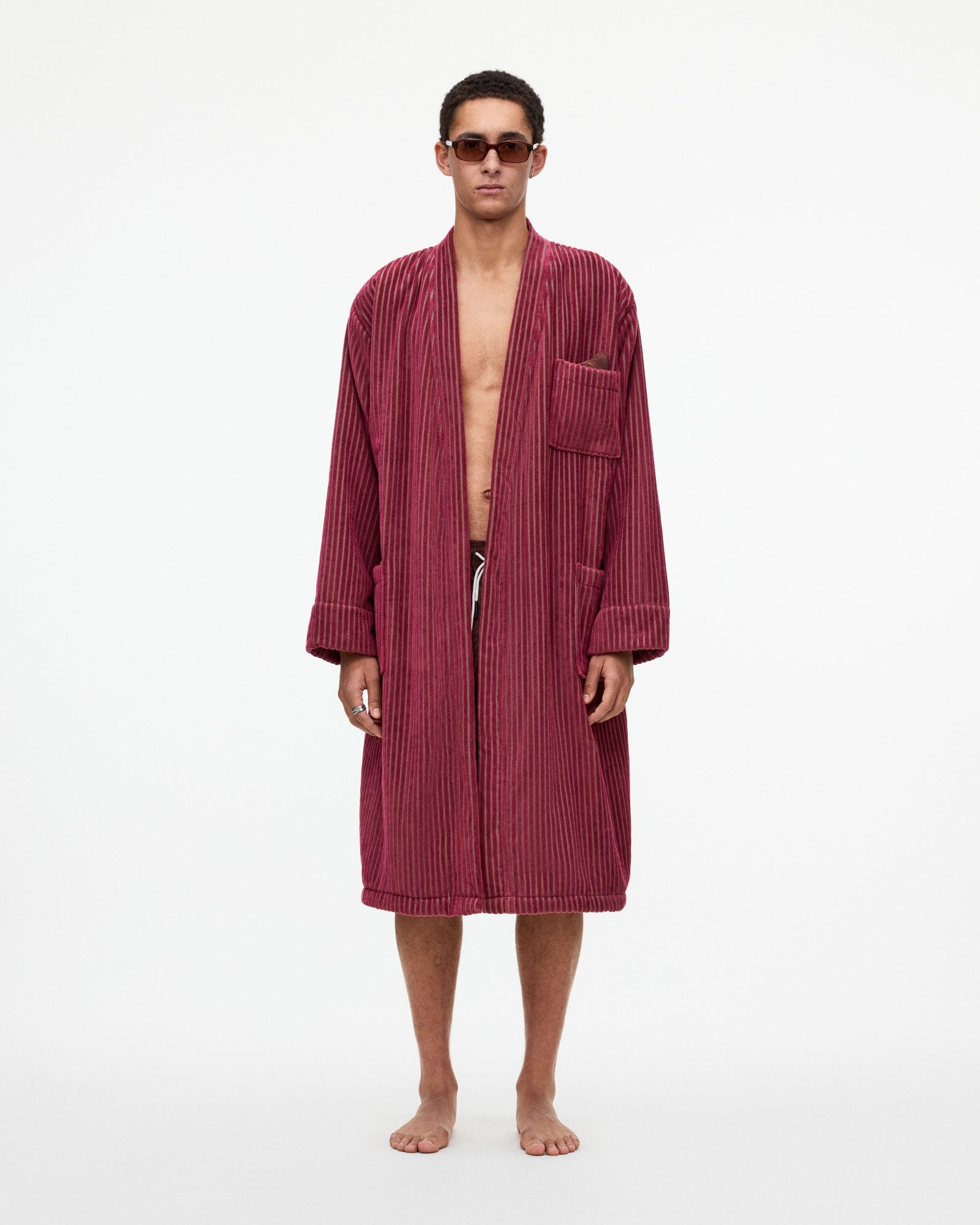 Botanico Striped Velour Robe