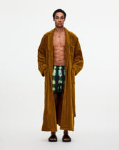 Santiago Striped Velour Longo Robe