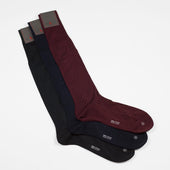 Over The Calf Fil D Ecosse Cotton Socks With Blue Dots