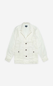 Off White Linen Overshirt
