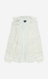 Off White Linen Overshirt