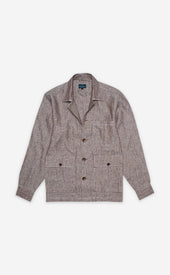 Light Brown Linen Overshirt