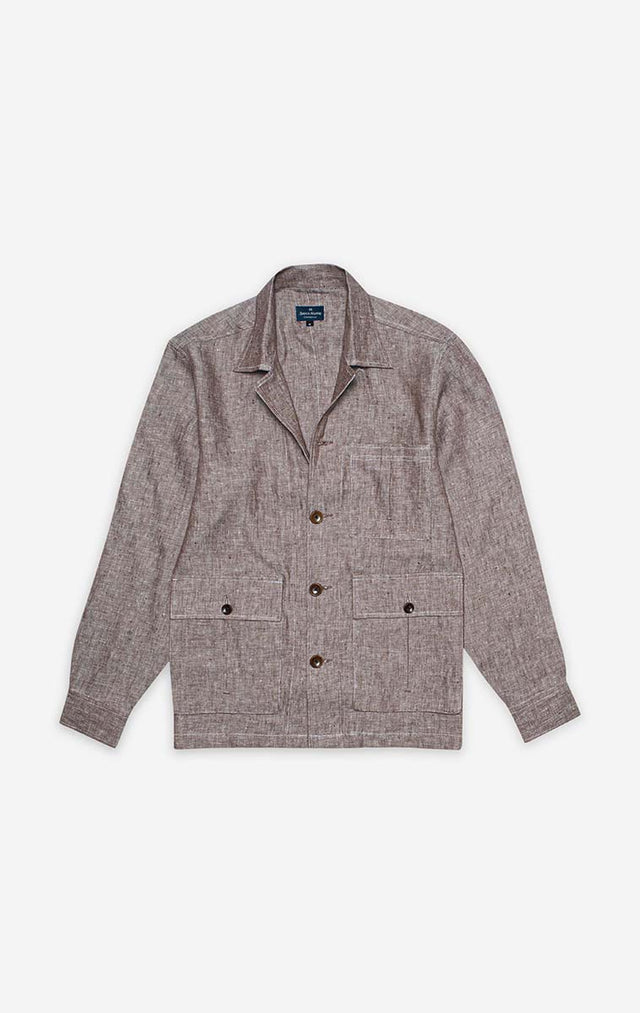 Light Brown Linen Overshirt