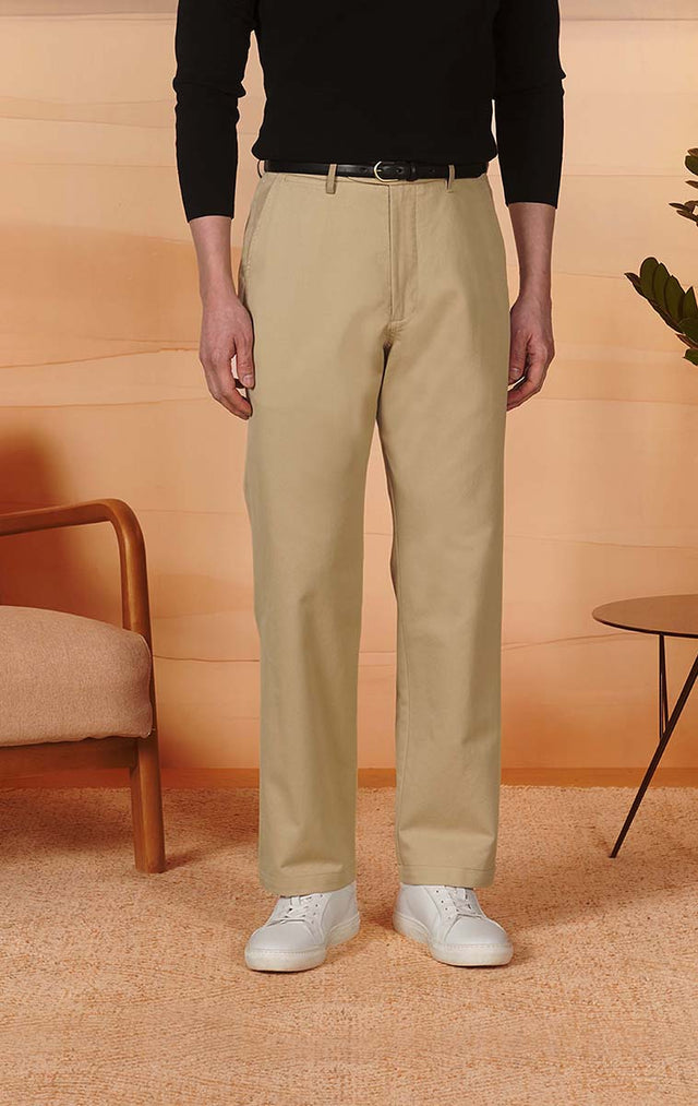 New Khaki High-Rise Chinos