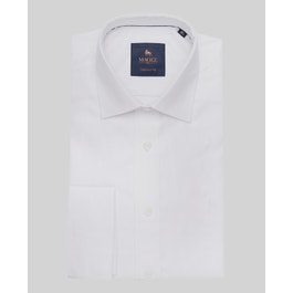 Double Cuff Formal Classic Fit Shirt in White | Men's Shirts | Magee 1866