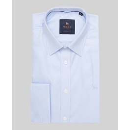 Double Cuff Formal Classic Fit Shirt in Blue | Men's Shirts | Magee 1866