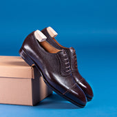 Straight Toe Cap Oxford With Gimped Lines