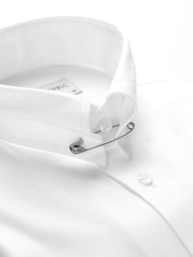 Silver Collar Pin Safety