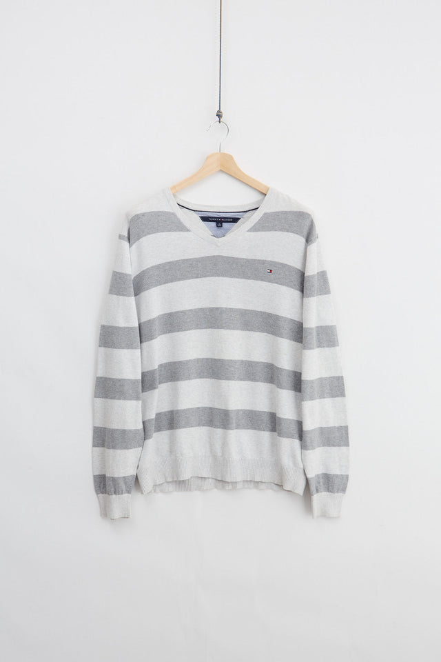 Tommy Hilfiger Striped Cotton Sweater (XL)