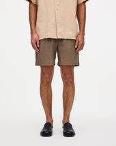 Taupe Linen Shorts