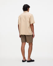 Taupe Linen Shorts