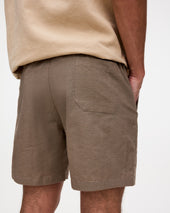 Taupe Linen Shorts