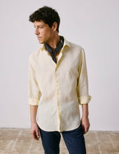 Chemise Aristote en lin jaune