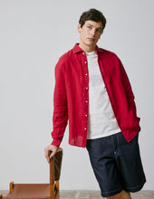 Chemise Aristote en lin rouge