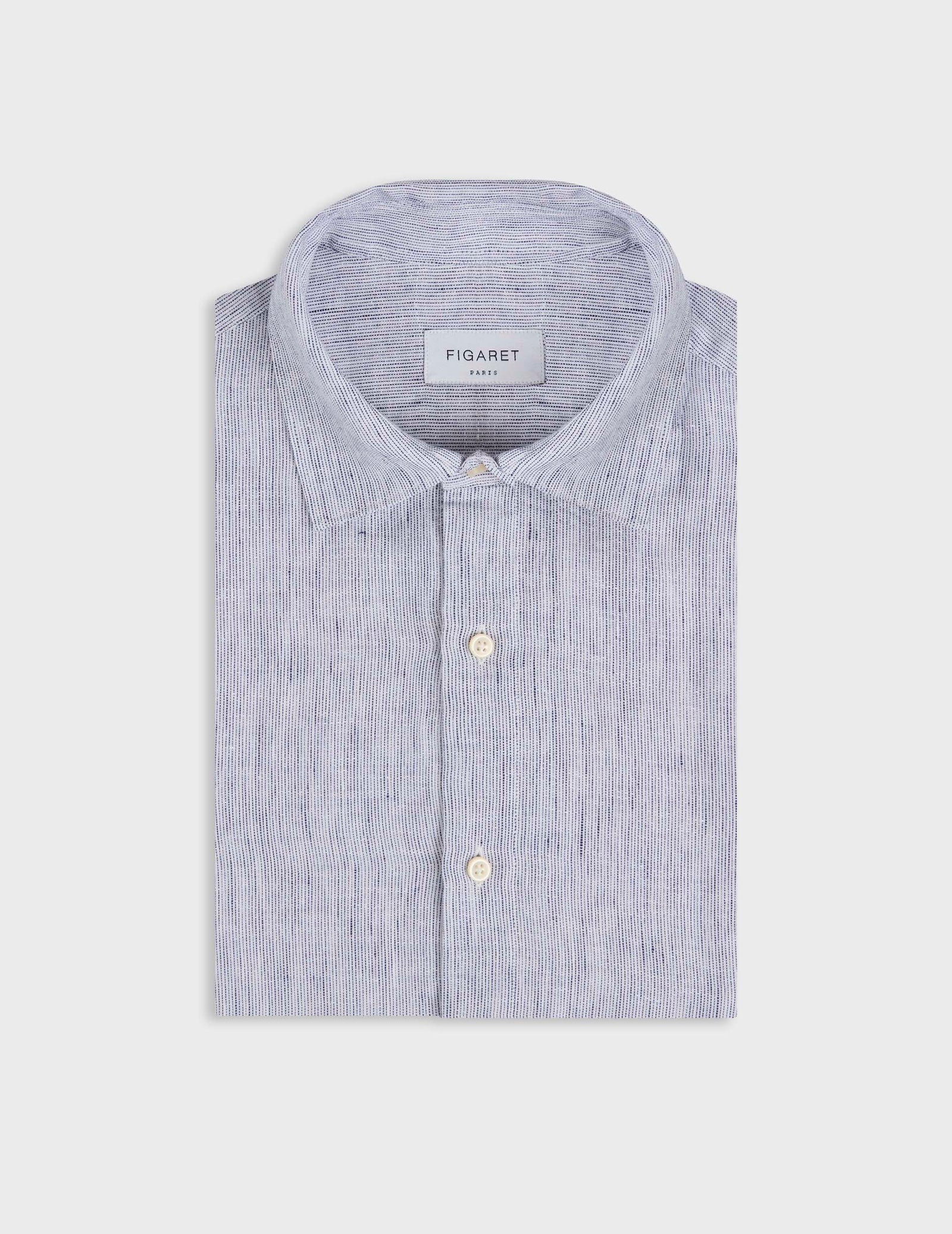 Chemise Auguste En Lin Ray Bleu Marine