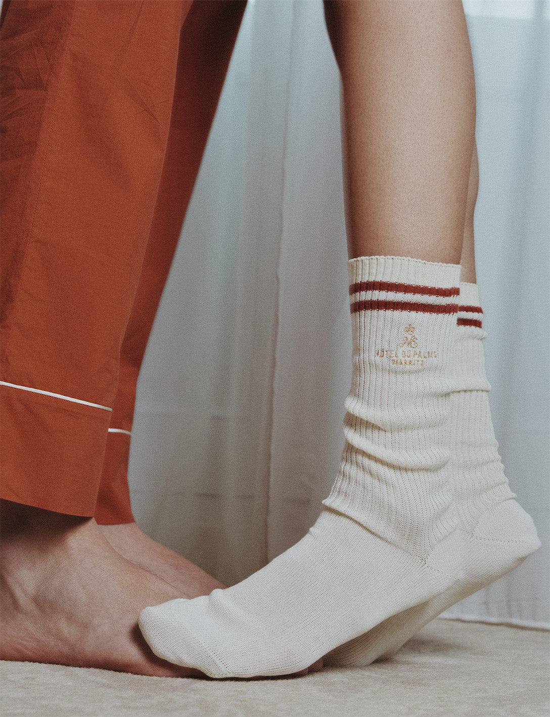 Chaussettes C Tel Es Crues Rayures Rouille