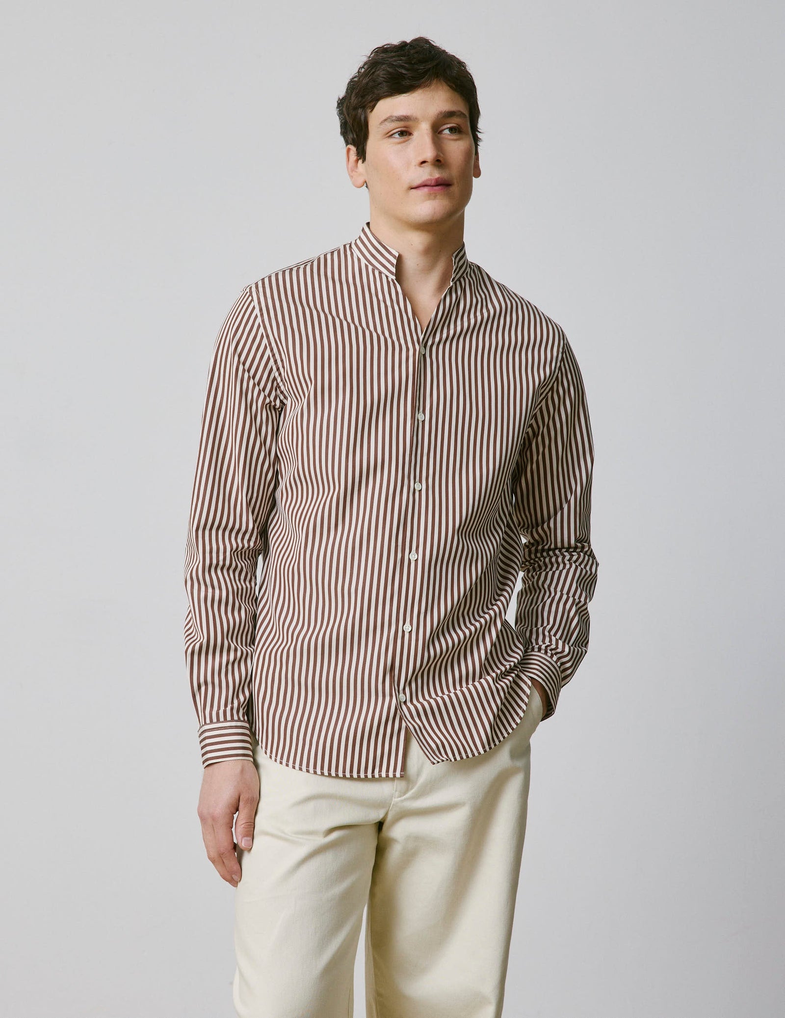 Striped brown Carl shirt
